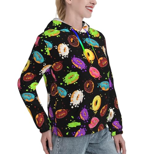 Sweat à capuche donut pull graphique ajusté femme finis les hauts sans forme grâce à sa coupe douce