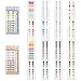 AVECMOI 310 Pezzi Vintage Sticky Index-Tabs, 16 Fogli Data, Mese, Point scrivibili per Ufficio, Documenti, Libri, Diario, Agenda, Gestione File, Cartelle per Studenti, Insegnanti, Personale d'ufficio