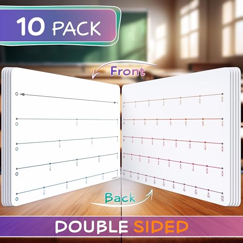 Ligne numérique effaçable SCRIBBLEDO, lot de 10 petits tableaux blancs de maths - 3