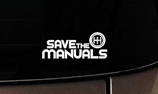 6" Save The Manuals Vinyl Car Window Decals Stickers White Ken Block Stance JDM