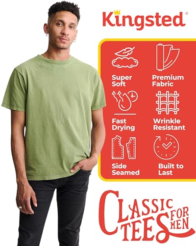 Image of Kingsted T-Shirts for Men Pack - Royally Comfortable - Super Soft Premium Fabric - Well-Crafted Classic Tee