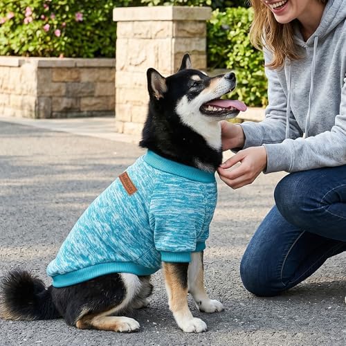 3 Pack Dog Sweaters for Small Dogs Girl Boy Winter Fleece Clothes Warm Soft Dog Sweatshirt Outfit for Dogs Cats Pet Apparel — view 6