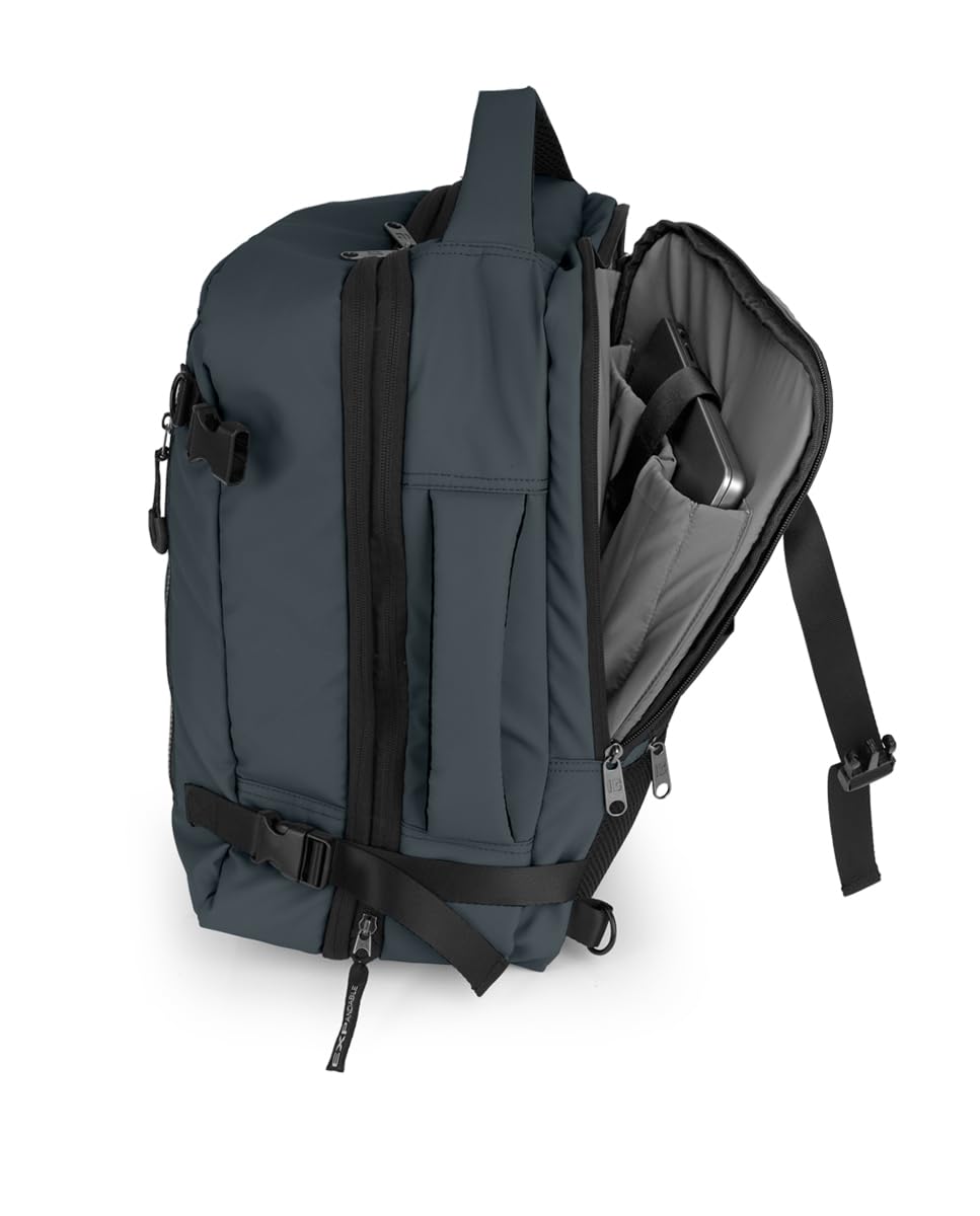 Gabol - Mochila de Viaje Underseat Canada con Capacidad 24/28,8L - Equipaje Ligero de 1kg y Medidas 30x40x20/24 cm - Material Poliéster Resinado + Textil - Diseño Español - Verde