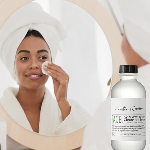 Miniatura 4 de Angie Watts Face Skin Awakening Cleanser + Toner, 4 onzas, sin alcohol, limpiador y tóner sin aceite | Ingredientes naturales y orgánicos, vegano |
