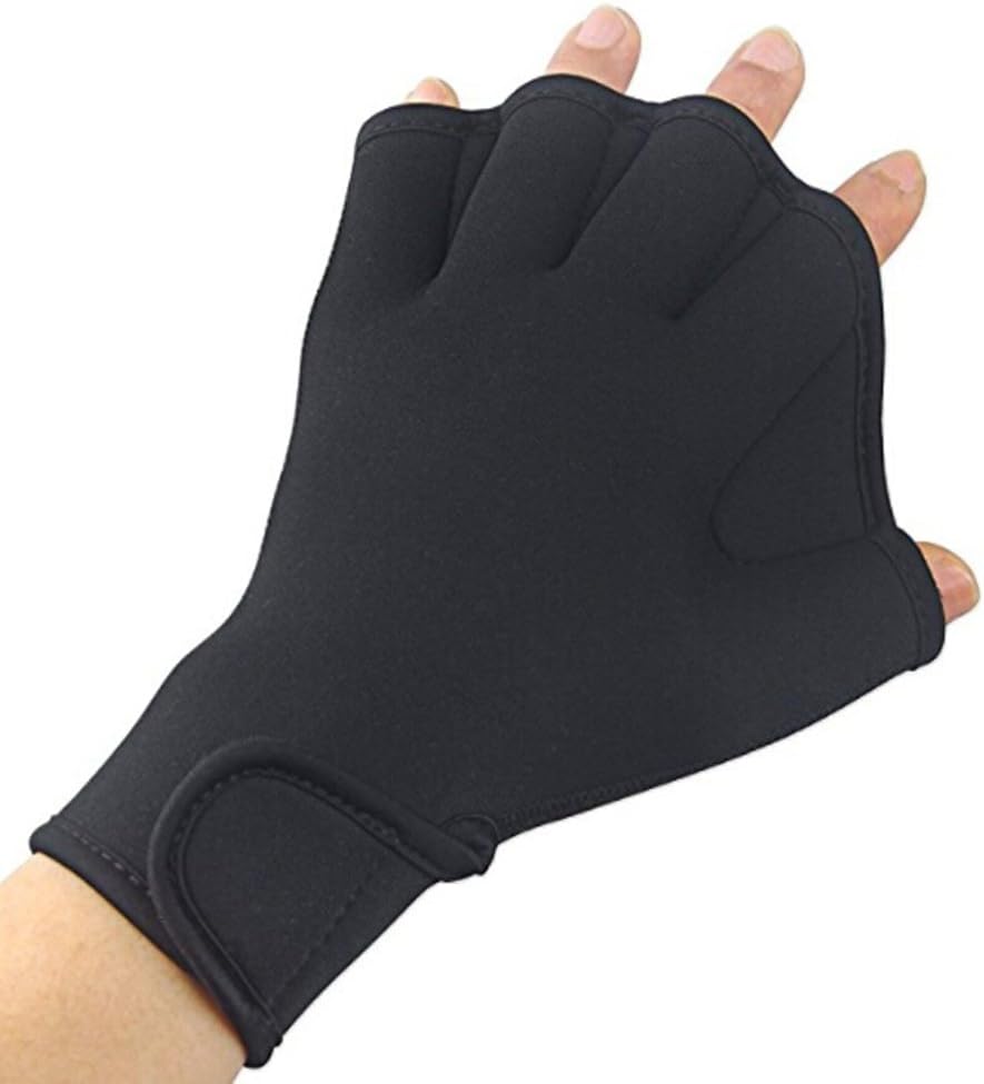 Greenery-GRE Aquatic Gloves for Water Aerobics and Water Resistance Training, Webbed Swim Gloves for Men Women Adult Children, Aquatic Fit Workout Fitness Swimming Gloves, One Pair