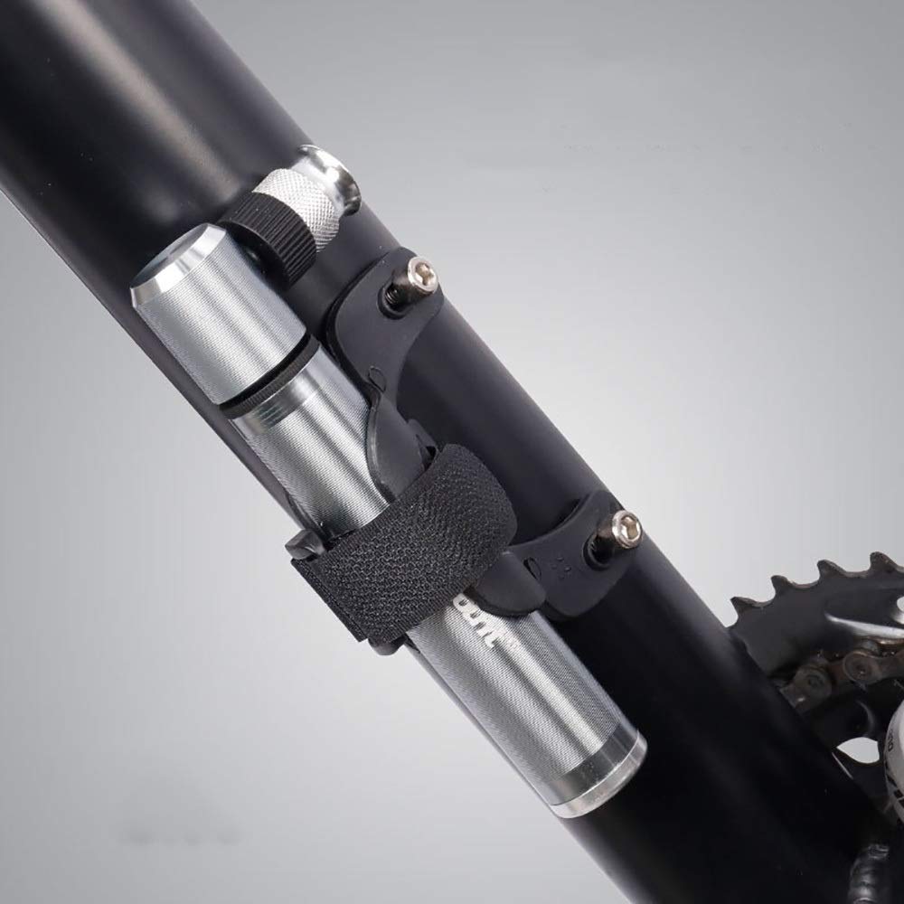 Pompka rowerowa przenośna mini pompka rowerowa ze stopu aluminium ręczna pompowana sprzęt rowerowy łatwe pompowanie (kolor: srebrny, rozmiar: 130 mm)