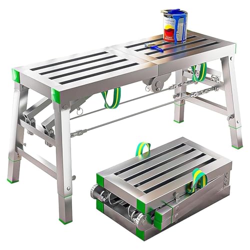 Escalera de andamio plegable que elimina tambaleos con patas antideslizantes 2