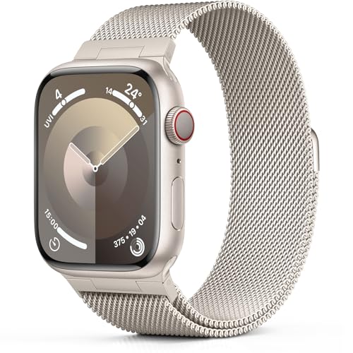ZALAVER Metal Band Compatible with Apple Watch Bands for Women 40mm 41mm 38mm 42mm 44mm 45mm 49mm Series 9 Ultra SE 8 7 6 5 4 3 2 1 Men, Magnetic Clasp Replacement Straps for iWatch Bands