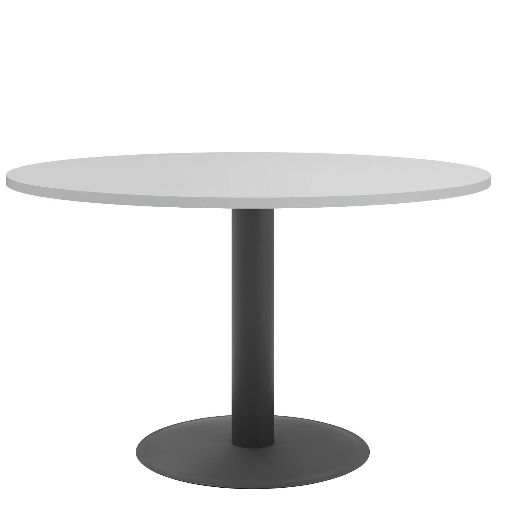 Weber Büro Optima - Tavolo rotondo per riunioni, diametro 120 cm, colore: grigio perla