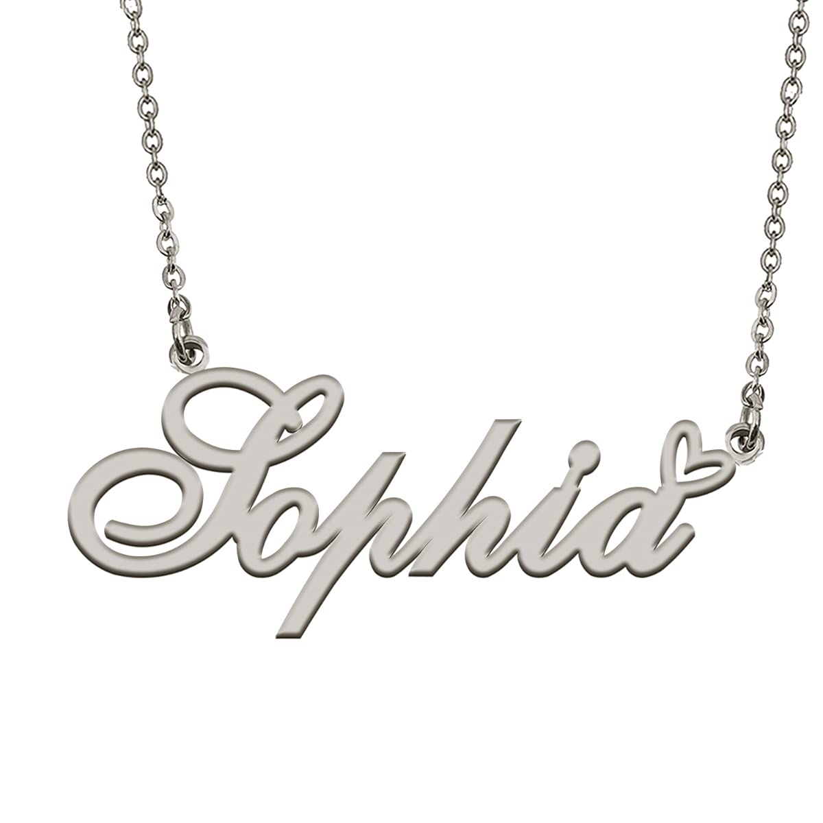 HUAN XUN Custom Personalized Name Necklace for Women 18K Gold Plated Stainless Steel Initial Pendant Jewelry Gift for Mother Day Birthday Christmas, 16"