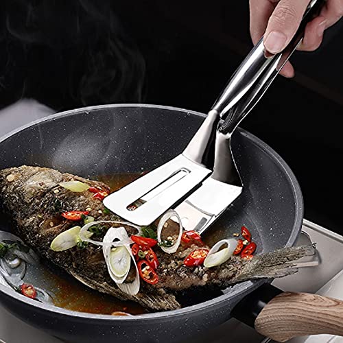 Pinzas de Cocina Pinzas para Alimentos, Pinzas de Cocina de Acero para cocinar, Barbacoa, Tijeras para Servir Pinzas Alicates para bufet,Flexibles para Usar,Tamaño:24cm