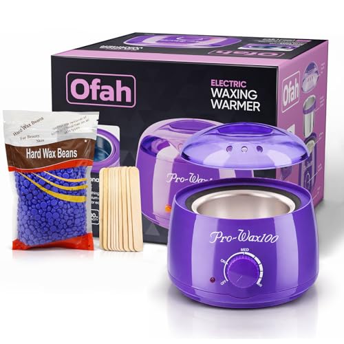 Waxing Kit Wax Warmer Heater Pot Wax Machine for Hair Removal Professional Full kit with 1 Bags Wax and 10 Applicator Sticks