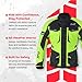 HWK Adventure Touring Motorcycle Jacket for Men, Water Resistant Cordura Textile Biker Jacket for Men, Durable and Stylish Moto Gear with CE Armor for Enduro Motorbike Riding - Hi-Vis Green, Medium