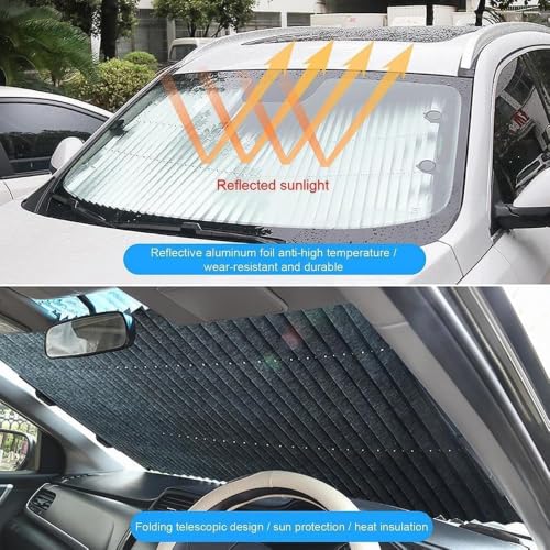 Parasol Ford Focus protector solar retráctil para evitar el calor al aparcar en verano 6
