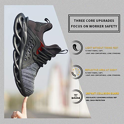 Image of Steel Toe Safety Shoes for Men Women Work Sneakers Breathable Lightweight Industrial & Construction Shoe