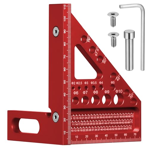 Fentar Squadra da Falegname 3D, Alluminio, 22.5-90°