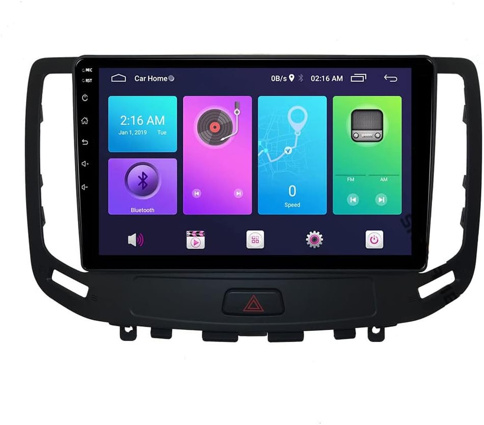 JRKT Car Stereo Compatible With Infi-niti G25 G35 G372006-2013 2 Din Radio GPS Navigation IPS Touch Screen Multimedia Player Support 4G Wifi Carplay SWC DSP Mirro(Size:8 core 4G+wifi 2G+32G)
