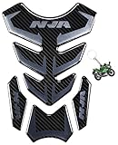 REVSOSTAR 5D Real Carbon Fiber, Motorcycle Decal Vinyl Tank Protector, Tank Pad for NJ 650 ZX636 ZX600 ZX-10R ZX14 ZX1400 ZX14R ABS 1000 ZX100, Offering an alternative nj tank pad