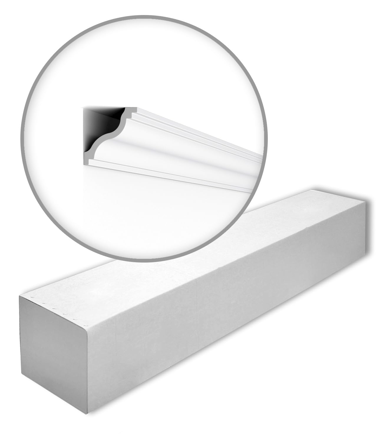 SL NOMASTYL Moulure de plafond - 10 pièces (20 m) - 100 x 100 x 2000 mm - NOËL & MARQUET - une marque de NMC - Polystyrène