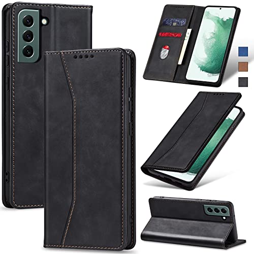 Image of Jasonyu Flip Wallet Case for Samsung Galaxy S22 5G,Black
