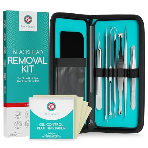Pormask Borttagning Set Med 7 Delar, Medi Grade Rostfritt Stål, Komplett Pormaskverktyg Med Borttagare för Vita Pormaskar, Borttagare för Svarta Pormaskar Med Mera
