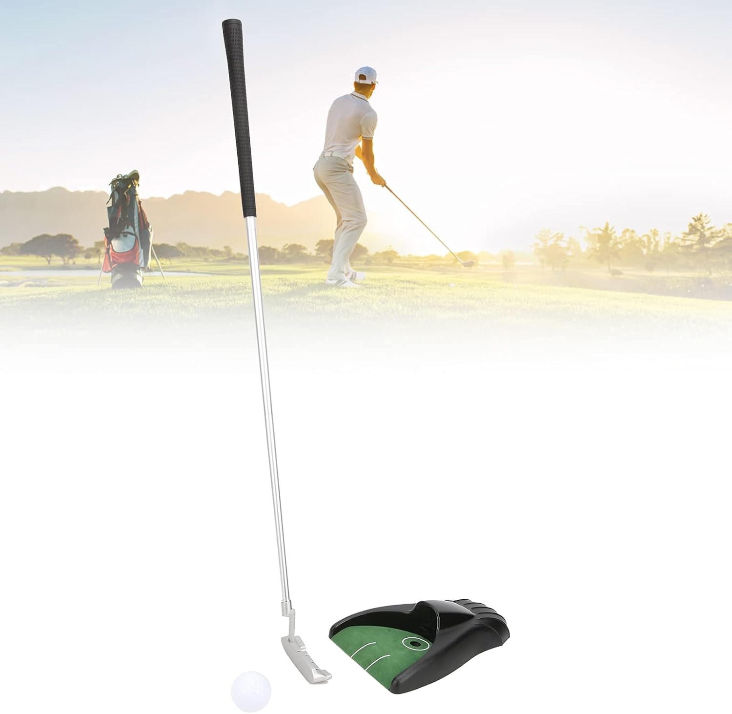 Automatic Putting Cup,Golf Practice Putting Hole Auto Returning Golf Cup Training Aid, Golf Return Machine for Training Indoor Office