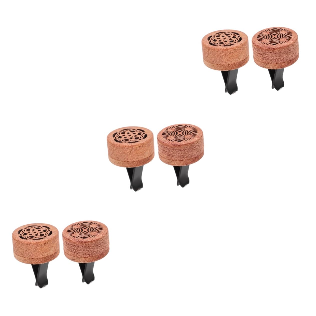 SOLUSTRE 3 Set Di Clip Per Bocchette Di Ventilazione Per Auto Diffusore Per Auto in Legno Clip Di Facile Installazione 2 Pezzi * 3