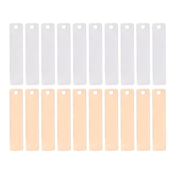 20 Pcs Copper Zinc Sheet Set, Metal Electrode Sheets for Electroplating