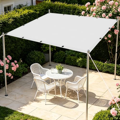 Toile d'ombrage blanche imperméable pour solutionner la chaleur du patio - 2