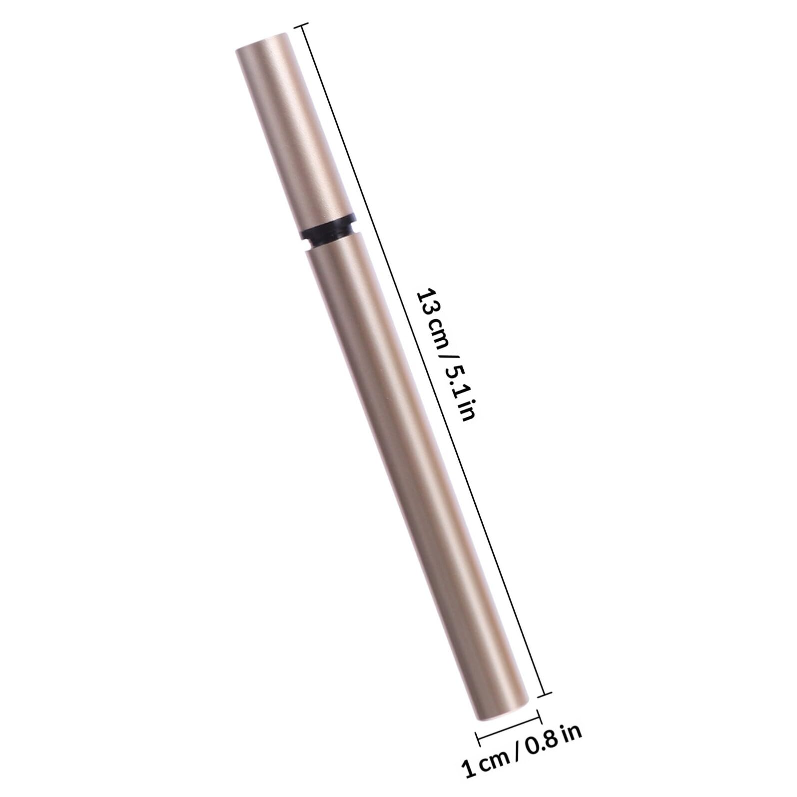 LABRIMP 5 Tubos de Delineador de Ojos Líquido Recargable 1 Ml, Aplicador Bola Metálica, Envases Vacíos Dorados Mate para Maquillaje y Uso Profesional de Belleza