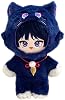 Anime Plush Figure Scaramouche Dress Up Doll with Cat Clothes Plush 20cm Doll Toy Plushie Change Outfit Gift