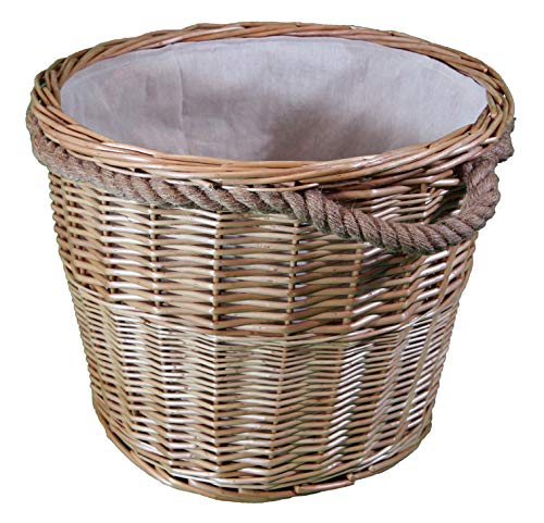 The Pescara Collection Round Natural wicker baskets, With cotton liners and strong rope handles (44 The Pescara Collection Round Natural wicker baskets, With cotton liners and strong rope handles (44