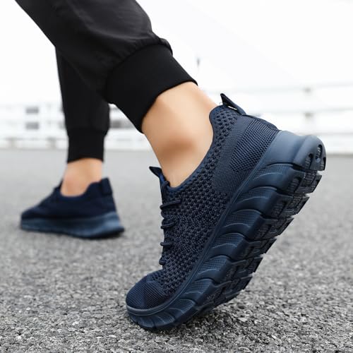 Image of Men Running Tennis Shoes Gym Fashion Sneakers Walking Workout Shoes Athletic Slip on Breathable Mesh Comfortable Lightweight Casual Sport Shoe