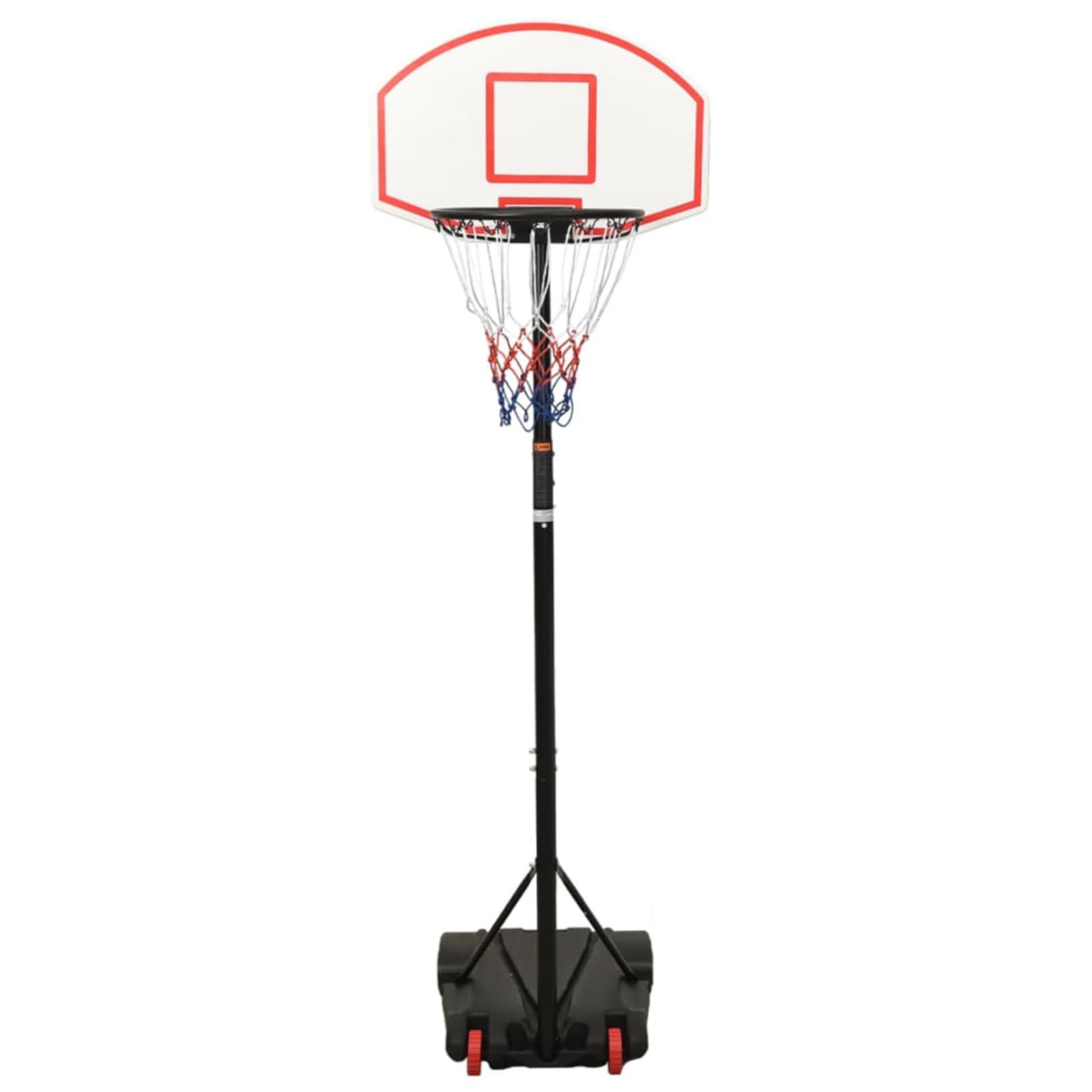 LAPOOH Stojak do koszykówki biały 216-250 cm polietylen, artykuły sportowe, lekkoatletyka, koszykówka, obręcze do koszykówki-93655