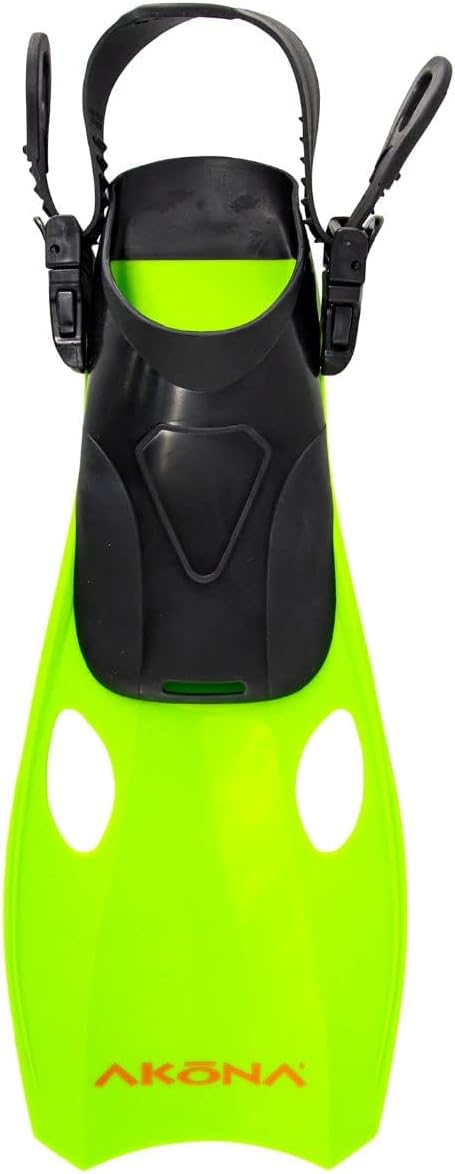 AKONA Junior Travel Snorkel Set (Mask, Snorkel, and Open Heel Fins)
