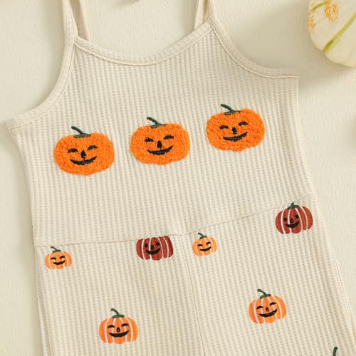 Image of Thanksgiving Baby Girl Outfit Toddler Turkey Romper Overalls Jumpsuit