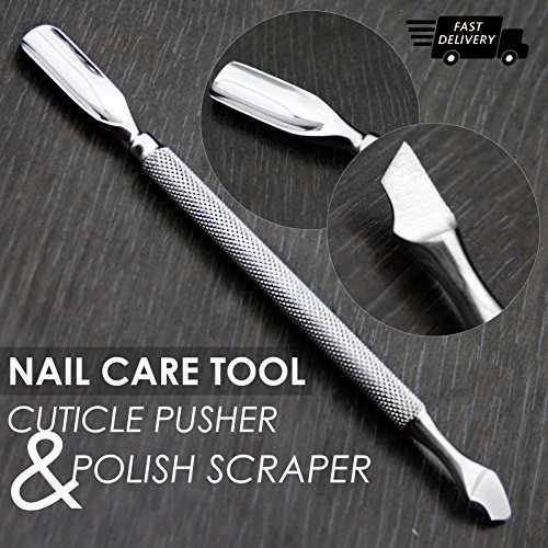Stainless Steel Made Cuticle Pusher & Polish Scraper for Finger Nails.Perfect Tool To Keep Your Nails Healthy,Strong & Pretty.Unisex