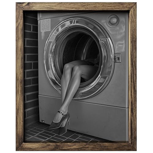 Posterizer - black and white photo art - 90s models inspired poster - laundry room Photography Art - Retro Decoration for fashion lovers - 11x14 framed wall art