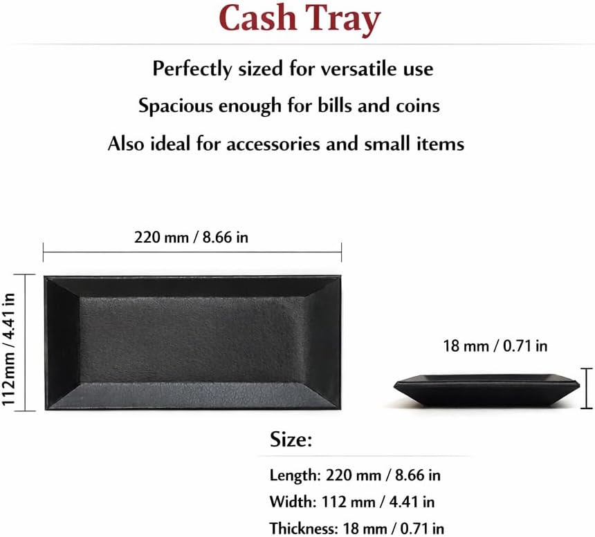 ADO‑PL045 PU Leather Change Tray Accessory & Jewelry Desk Organizer Greige image 4