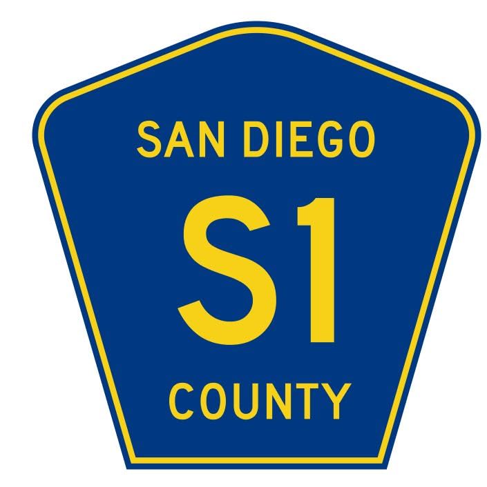 San Diego County Road S1 Route Highway Sticker...
