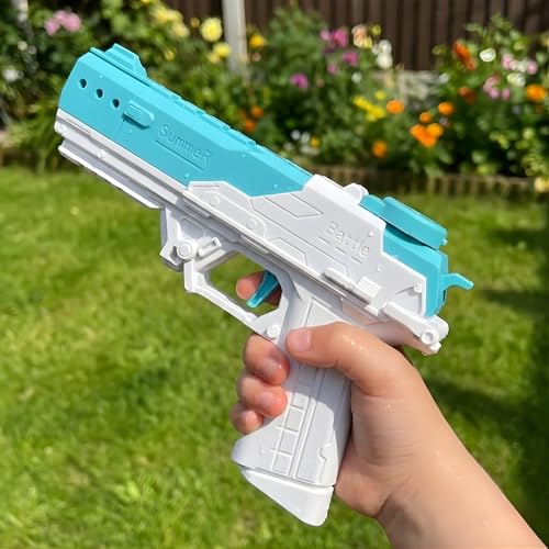 Image of Crackles Automatic Water Pistol Gun for Kids - Rechargeable High-Pressure Water Gun | Electric Water Gun Toy | Holi Pichkari for Boys & Girls | Summer Outdoor Water Blaster Random Color