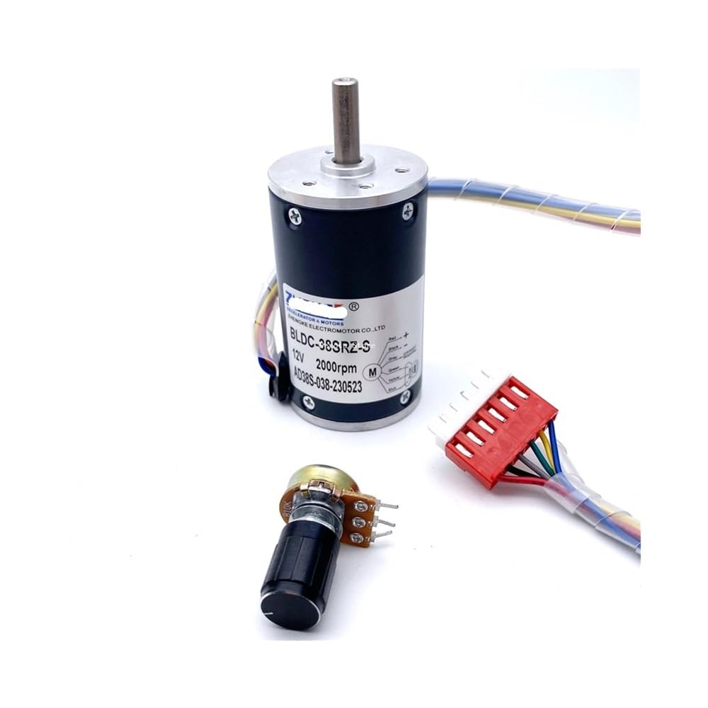 BLDC-38SRZ-S Brushless DC Electronic Starter 12V 24V Speed Regulation/Constant Speed 38MM Diameter with Built-in Drive 3/6 Wire(24V 4000rpm,Speed Regulation-6)