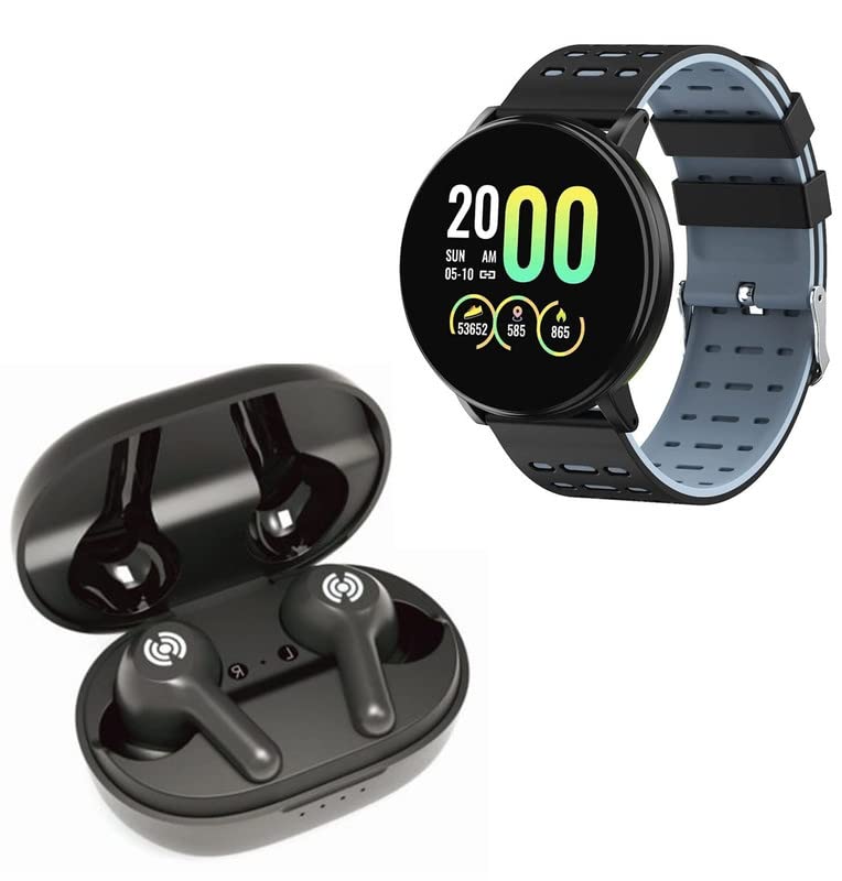 TechKIng (SPECIAL DEAL WITH 12 YEARS WARRANTY) A8 Wireless Bluetooth SmartWatch/Activity Tracker/Smart Band for Men, Women, Bluetooth TWS Wireless in Ear Earbuds with Mic, Type C Charging with 20 Hours Playback (B0B92ZCW1K) Amazon Price History, Amazon Price Tracker