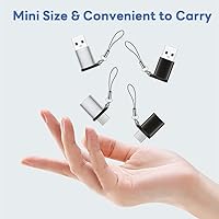 Vista 5 de USB C to USB A dapter, 2 Pack Type C Female to USB A Male Charger Converter, 2 Pack USB-C to USB Female OTG Adapter Compatible for iPhone 15 Pro