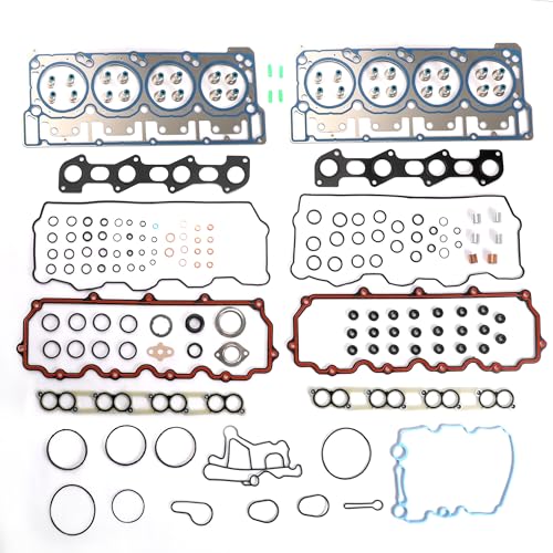 Image of KAX Engine Cylinder Head Gasket Set Compatible with Ford F-250 F-350 Super Duty 2003-2007, Excursion 2003-2005, E-350 Super Duty 2004-2010, E-350 Club Wagon 2004-2005 6.0L, Head Gasket Kit, OE#26374PT