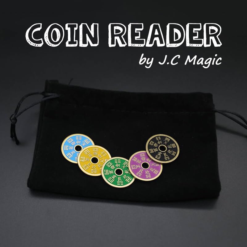Accessoire de magie pour divination de couleur avec une piece