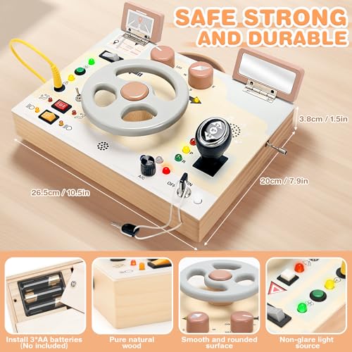 Image of Joyreal Montessori Toddler Busy Board - Montessori Toys for 1 2 3 Years Old