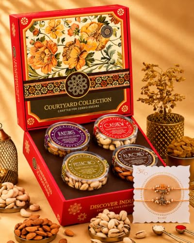 Hyperfoods® Rakhi for Brother and Bhabhi with Dry Fruit Gift Box ...