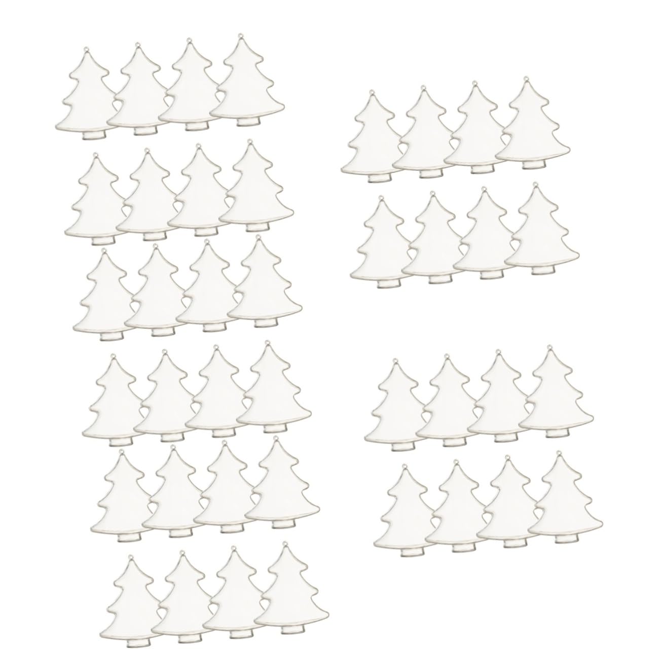Cabilock 40 Piezas Bolas de decoración del árbol de Navidad Bola de Adornos rellenable Transparente de Navidad Bola de Adornos de Fiesta Transparente Manualidades navideñas Christmas Lights