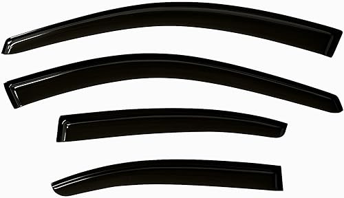 Miniatura 6 de olltoz Deflectores de visera de ventana lateral tintados compatibles con Subaru WRX 2015 - 2021 Premium Limited STi 2016 2017 2018 2019 2020